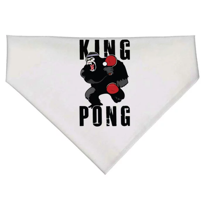 Vintage King Pong Ping Pong Table Tennis Player Game Gift USA-Made Doggie Bandana