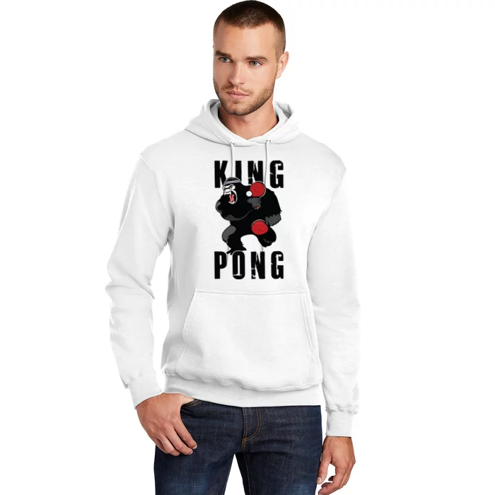 Vintage King Pong Ping Pong Table Tennis Player Game Gift Hoodie