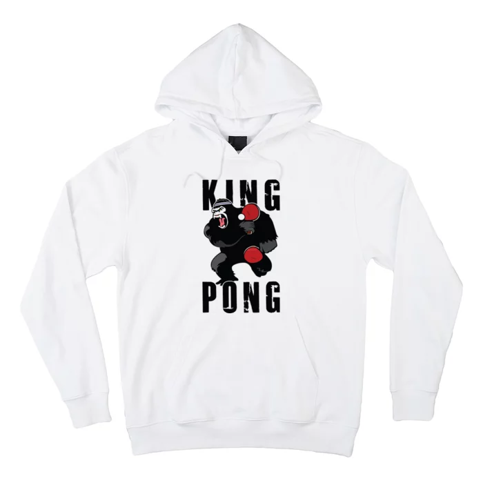 Vintage King Pong Ping Pong Table Tennis Player Game Gift Hoodie