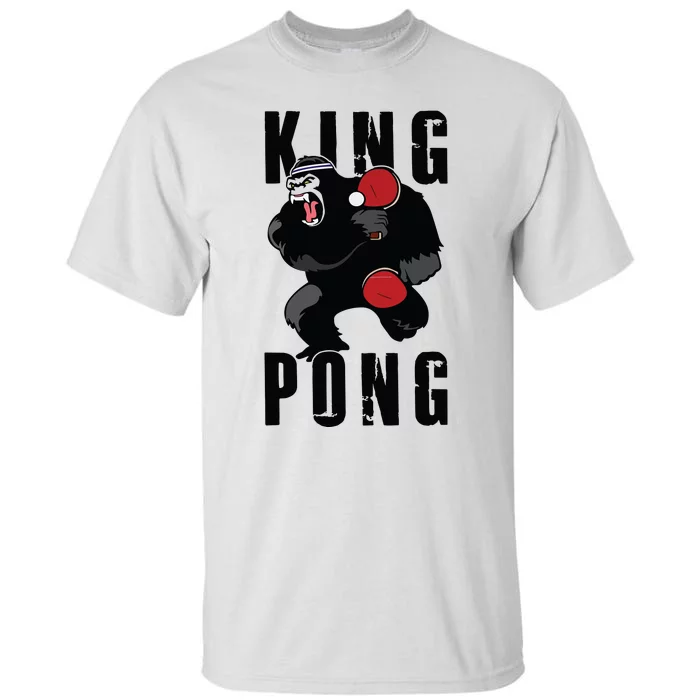 Vintage King Pong Ping Pong Table Tennis Player Game Gift Tall T-Shirt