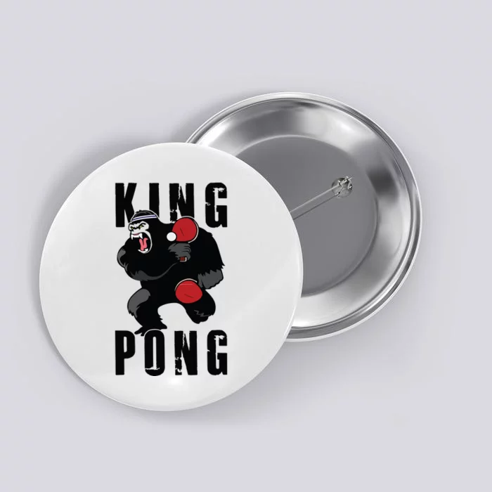 Vintage King Pong Ping Pong Table Tennis Player Game Gift Button