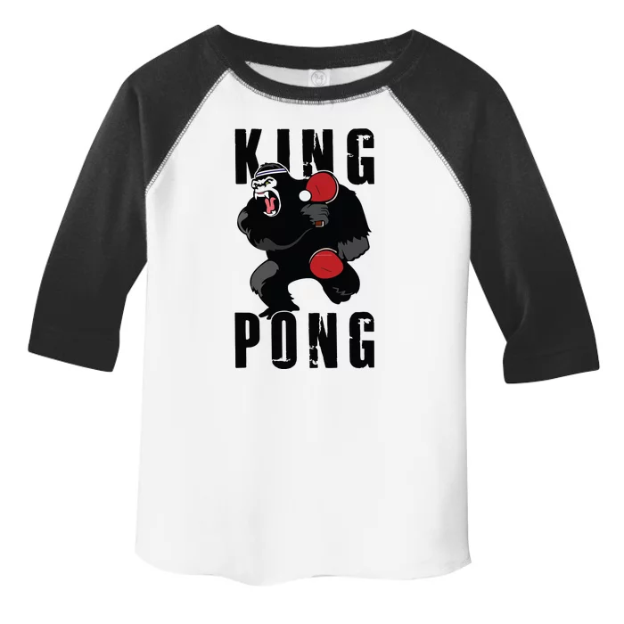 Vintage King Pong Ping Pong Table Tennis Player Game Gift Toddler Fine Jersey T-Shirt