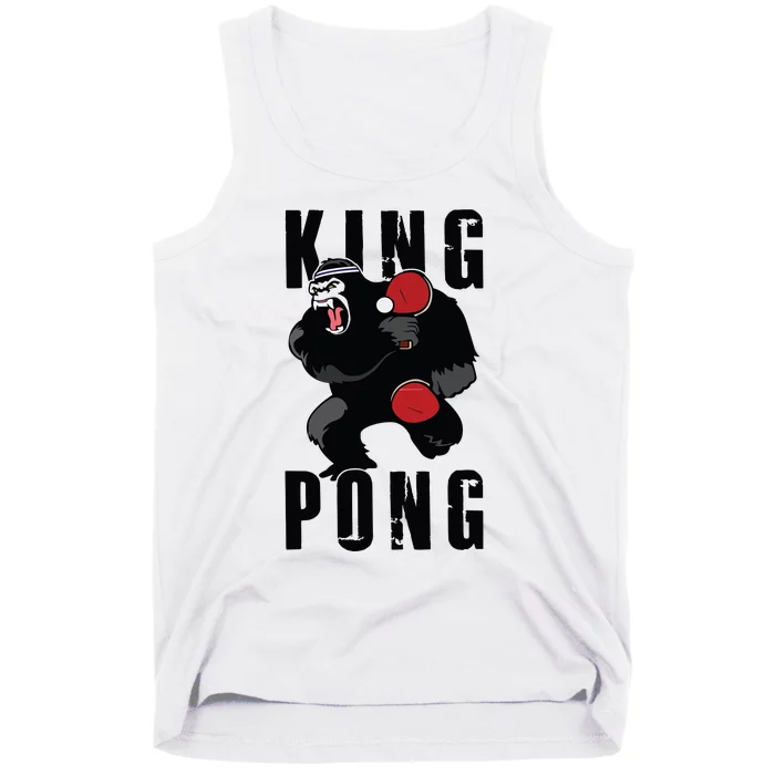 Vintage King Pong Ping Pong Table Tennis Player Game Gift Tank Top