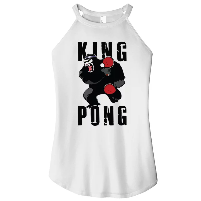 Vintage King Pong Ping Pong Table Tennis Player Game Gift Women’s Perfect Tri Rocker Tank