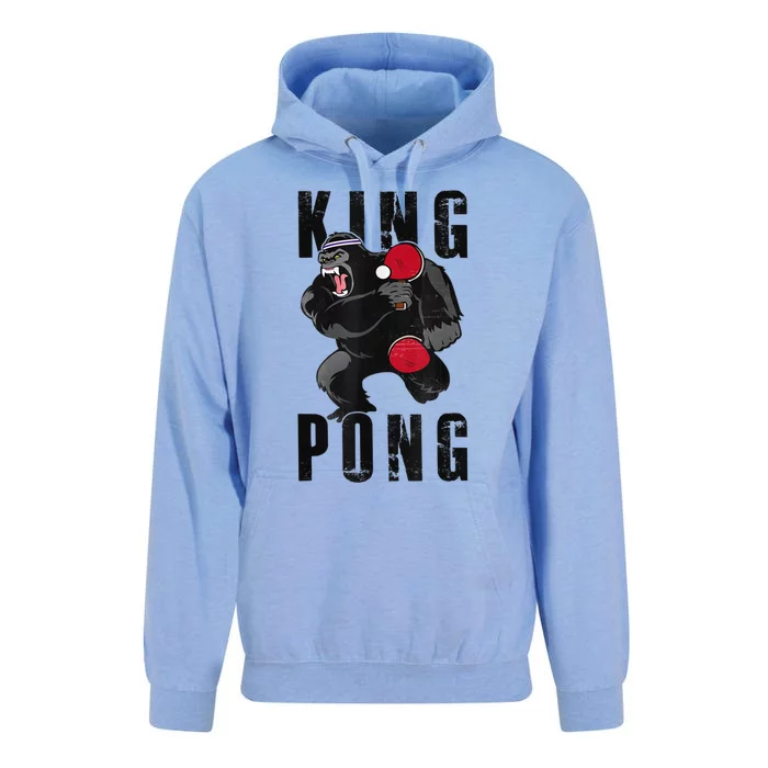 Vintage King Pong Ping Pong Table Tennis Player Game Unisex Surf Hoodie