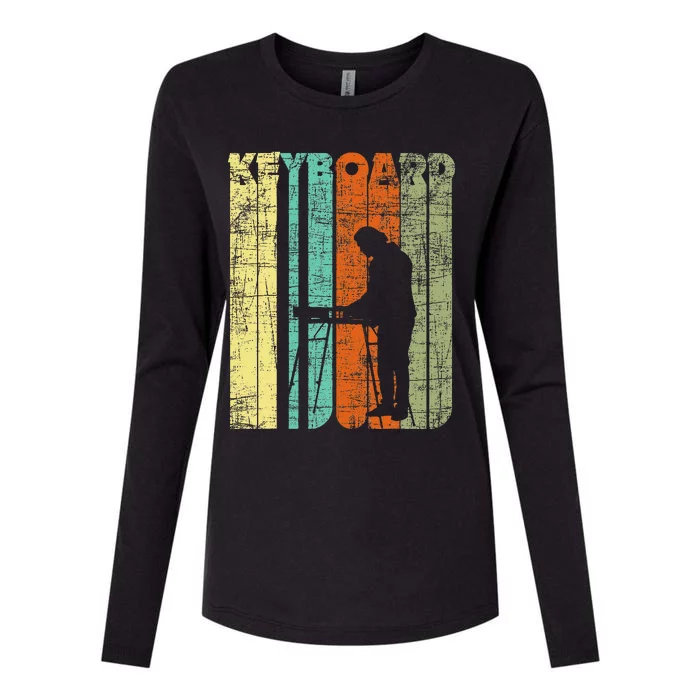 Vintage Keyboard Player Keyboardist Keyboarder Pianist Womens Cotton Relaxed Long Sleeve T-Shirt