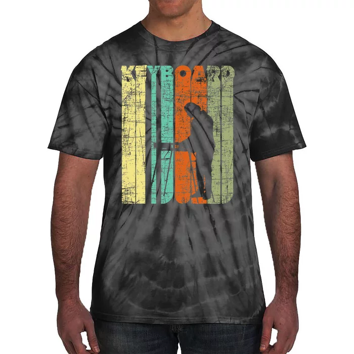 Vintage Keyboard Player Keyboardist Keyboarder Pianist Tie-Dye T-Shirt