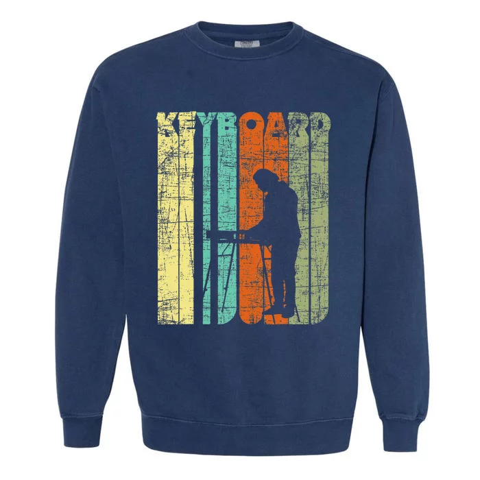 Vintage Keyboard Player Keyboardist Keyboarder Pianist Garment-Dyed Sweatshirt