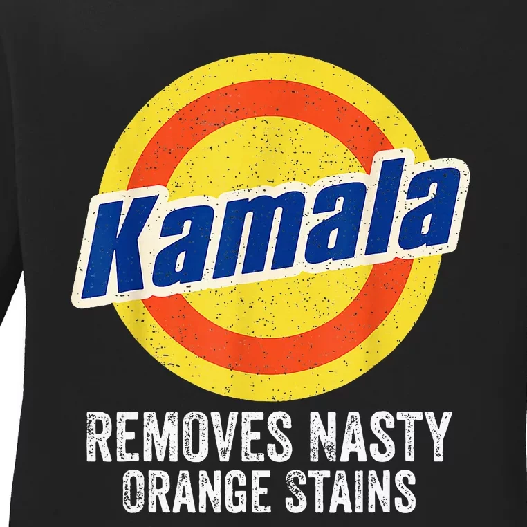 Vote Kamala Removes Nasty Orange Stains Ladies Long Sleeve Shirt