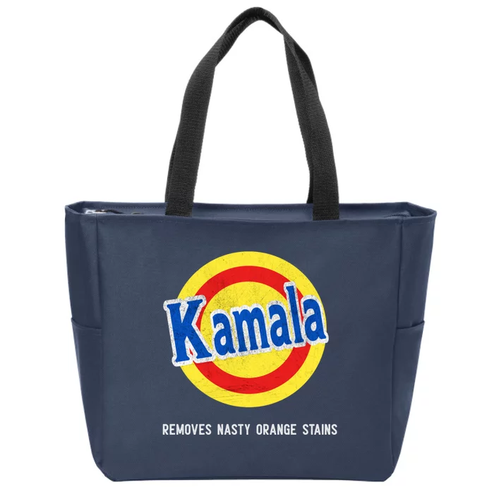 Vote Kamala Removes Nasty Orange Stains Funny Zip Tote Bag