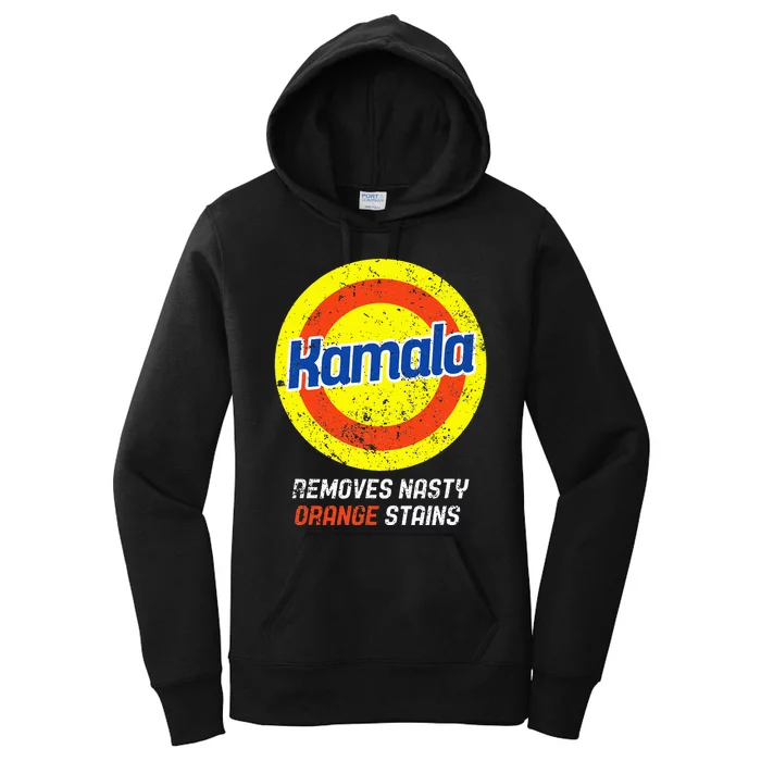 Vote Kamala Removes Nasty Orange Stains Funny Vintage Women's Pullover Hoodie