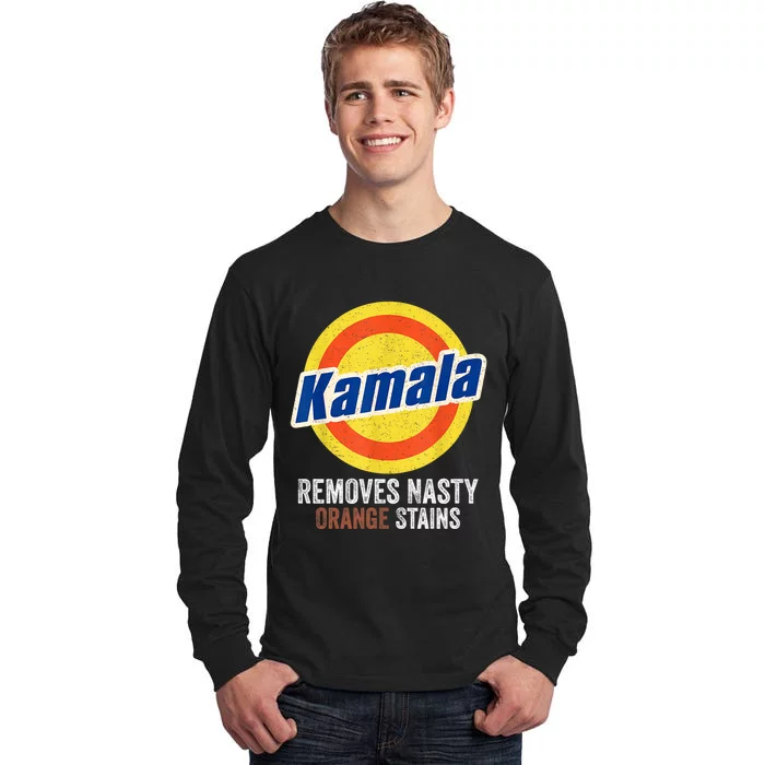 Vote Kamala Removes Nasty Orange Stains Funny Tall Long Sleeve T-Shirt