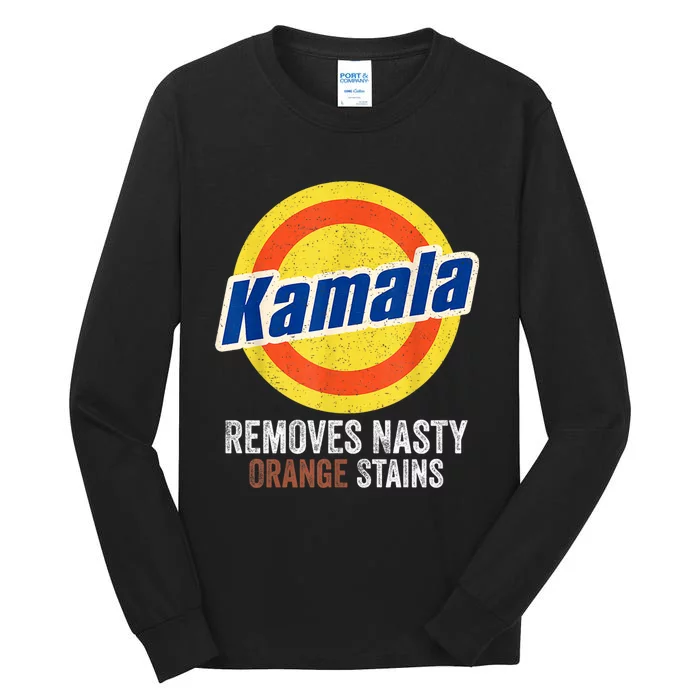 Vote Kamala Removes Nasty Orange Stains Funny Tall Long Sleeve T-Shirt