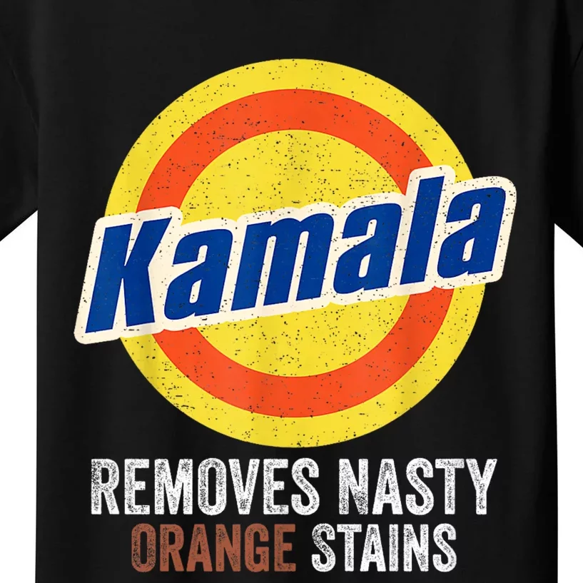 Vote Kamala Removes Nasty Orange Stains Funny Kids T-Shirt