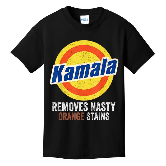 Vote Kamala Removes Nasty Orange Stains Funny Kids T-Shirt