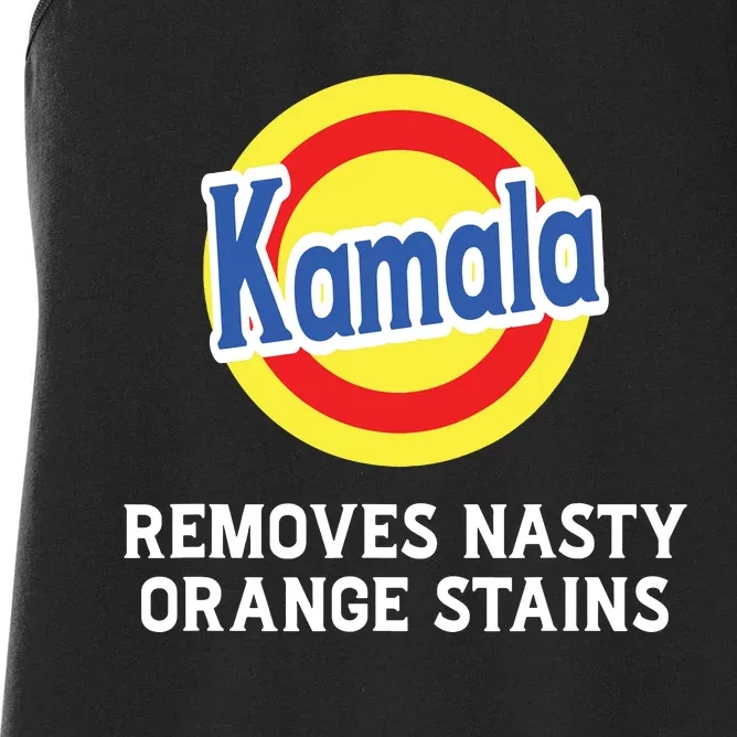 Vote Kamala Removes Nasty Orange Stains Detergent Funny Women's Racerback Tank