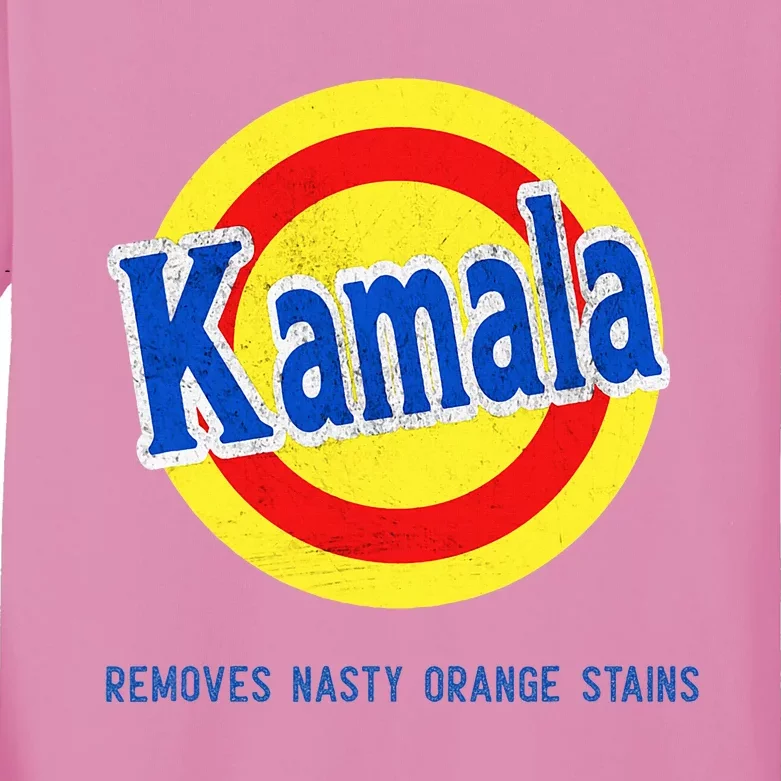 Vote Kamala Removes Nasty Orange Stains Kids Long Sleeve Shirt