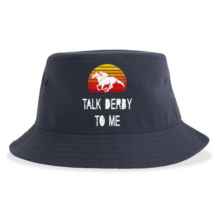 Vintage Kentucky Retro Horse Racing Derby Day Sustainable Bucket Hat