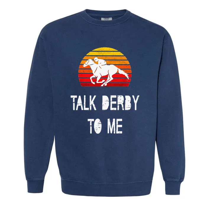 Vintage Kentucky Retro Horse Racing Derby Day Garment-Dyed Sweatshirt