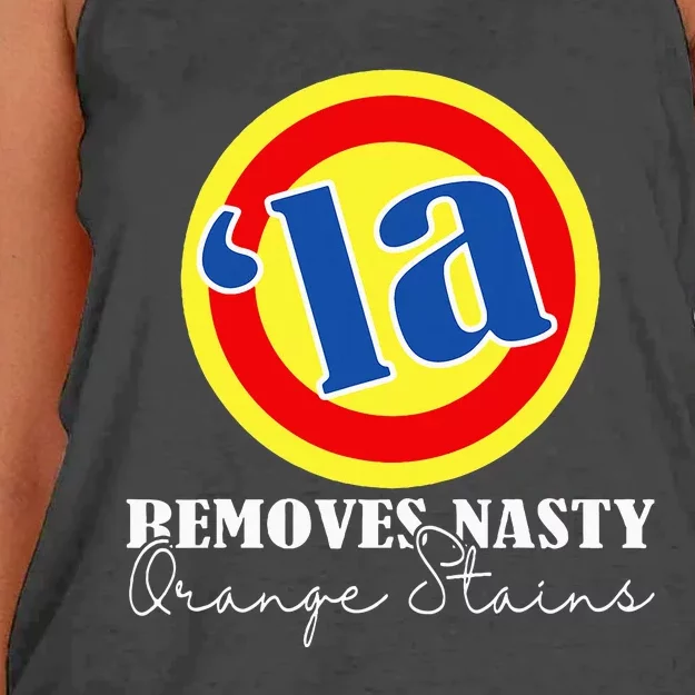 Vote Kamala Removes Nasty Orange Stains Women's Knotted Racerback Tank