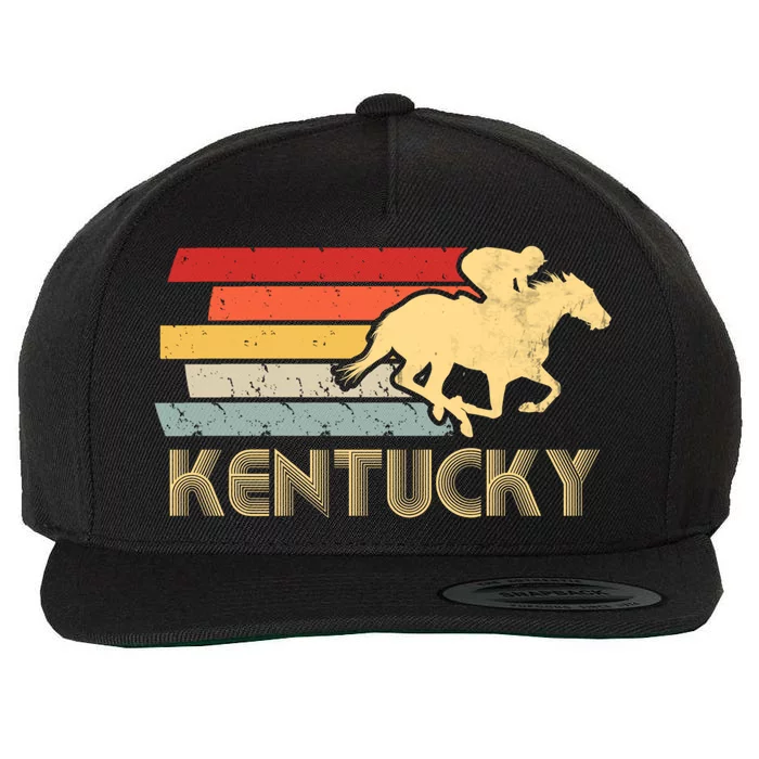 Vintage Kentucky Retro Horse Racing Derby Gift Wool Snapback Cap