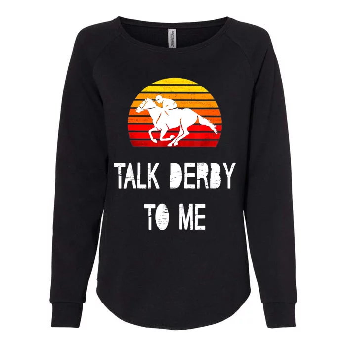 Vintage Kentucky Retro Horse Racing Derby Day Womens California Wash Sweatshirt