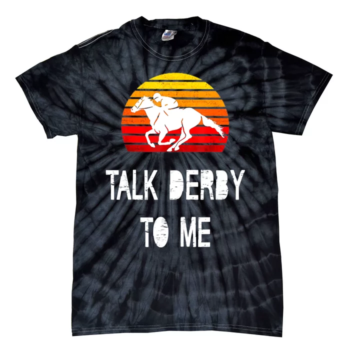 Vintage Kentucky Retro Horse Racing Derby Day Tie-Dye T-Shirt