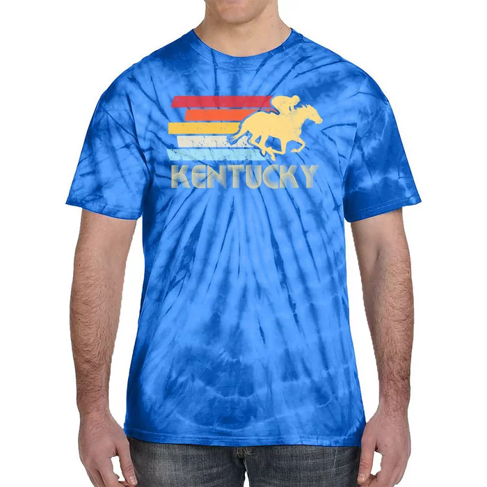 Vintage Kentucky Retro Horse Racing Derby Gift Tie-Dye T-Shirt