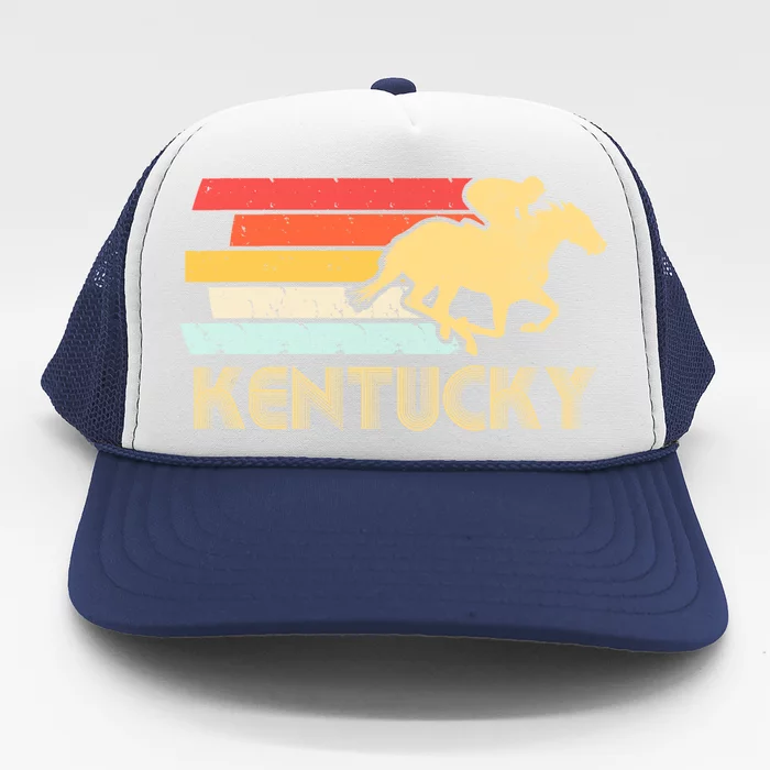 Vintage Kentucky Retro Horse Racing Derby Gift Trucker Hat