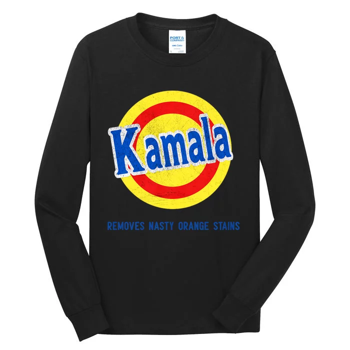 Vote Kamala Removes Nasty Orange Stains Funny Tall Long Sleeve T-Shirt