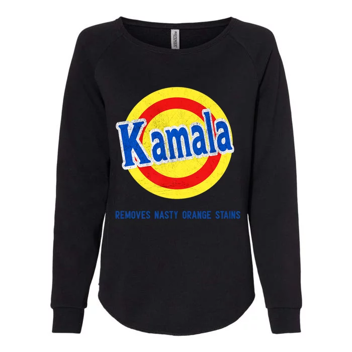 Vote Kamala Removes Nasty Orange Stains Funny Womens California Wash Sweatshirt