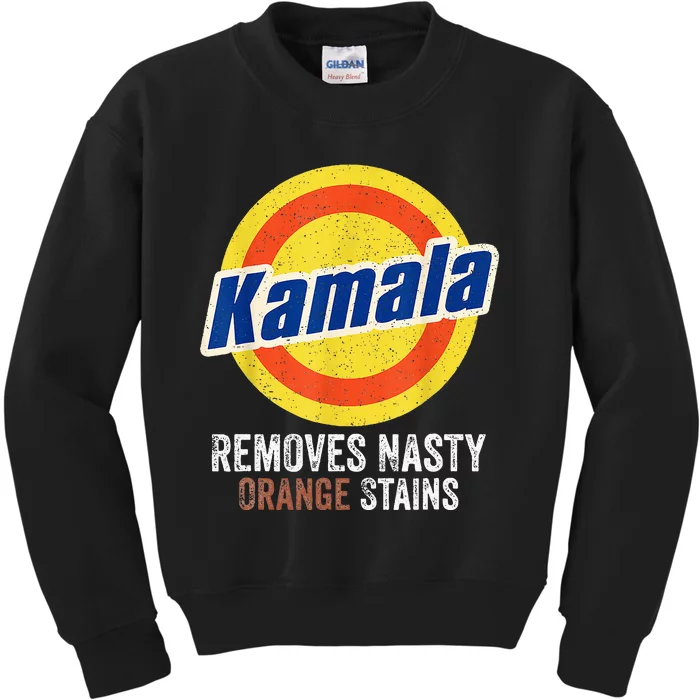 Vote Kamala Removes Nasty Orange Stains Kids Sweatshirt