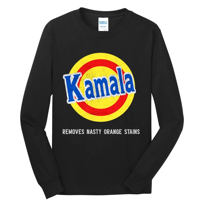 Vote Kamala Removes Nasty Orange Stains Funny Tall Long Sleeve T-Shirt