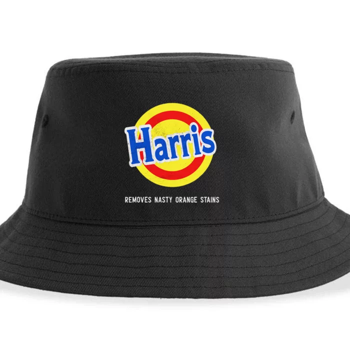 Vote Kamala Removes Nasty Orange Stains Funny Sustainable Bucket Hat