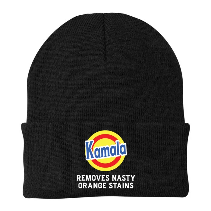 Vote Kamala Removes Nasty Orange Stains Detergent Funny Knit Cap Winter Beanie