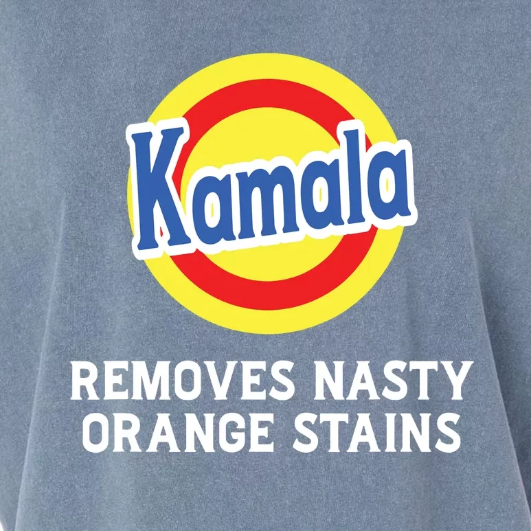 Vote Kamala Removes Nasty Orange Stains Detergent Funny Garment-Dyed Women's Muscle Tee