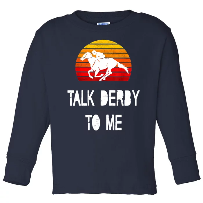 Vintage Kentucky Retro Horse Racing Derby Day Toddler Long Sleeve Shirt