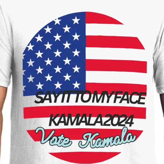 Vote Kamala Say It To My Face American Flag Pajama Set