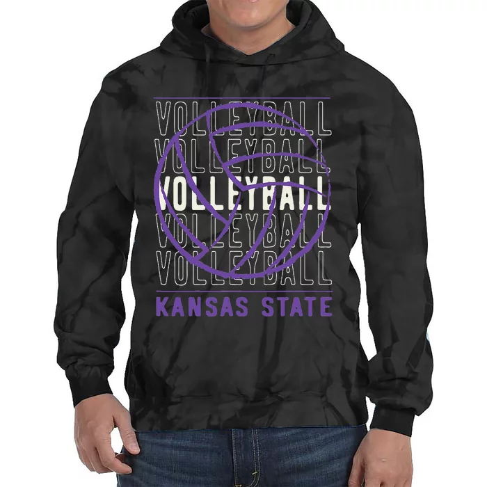 Volleyball Kansas State Tie Dye Hoodie