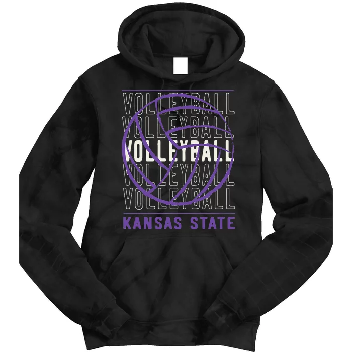 Volleyball Kansas State Tie Dye Hoodie