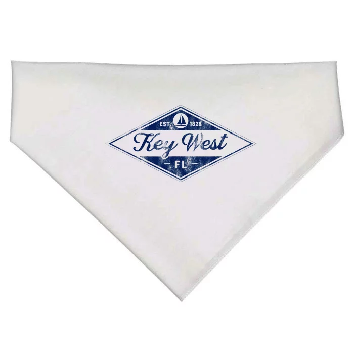 Vintage Key West Florida Keys Established 1828 Beach Boating USA-Made Doggie Bandana