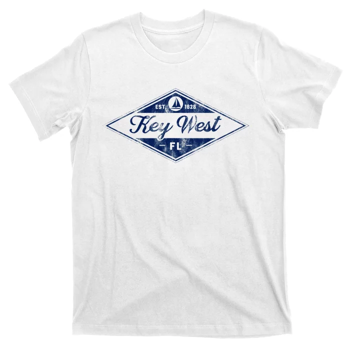 Vintage Key West Florida Keys Established 1828 Beach Boating T-Shirt