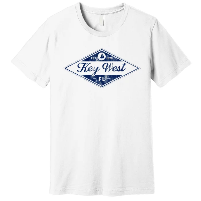 Vintage Key West Florida Keys Established 1828 Beach Boating Premium T-Shirt