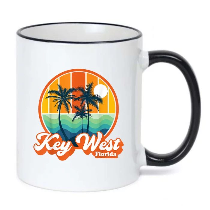 Vintage Key West Florida Keys Retro 70s Beach Vacation Black Color Changing Mug