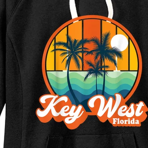 Vintage Key West Florida Keys Retro 70s Beach Vacation Women's Fleece Hoodie