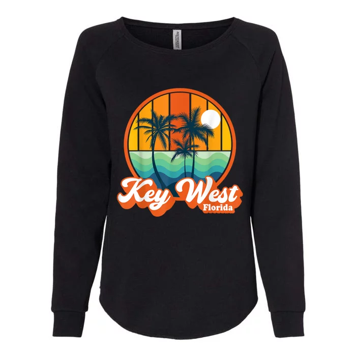 Vintage Key West Florida Keys Retro 70s Beach Vacation Womens California Wash Sweatshirt