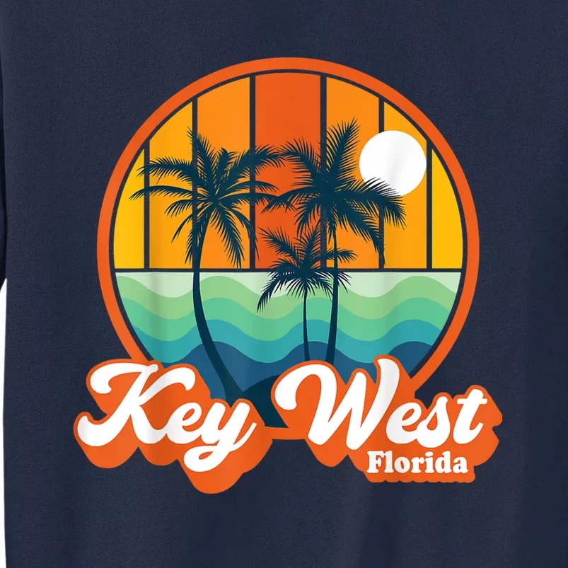 Vintage Key West Florida Keys Retro 70s Beach Vacation Tall Sweatshirt