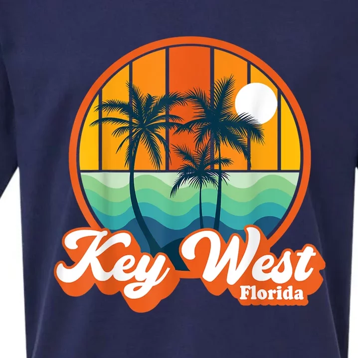 Vintage Key West Florida Keys Retro 70s Beach Vacation Sueded Cloud Jersey T-Shirt