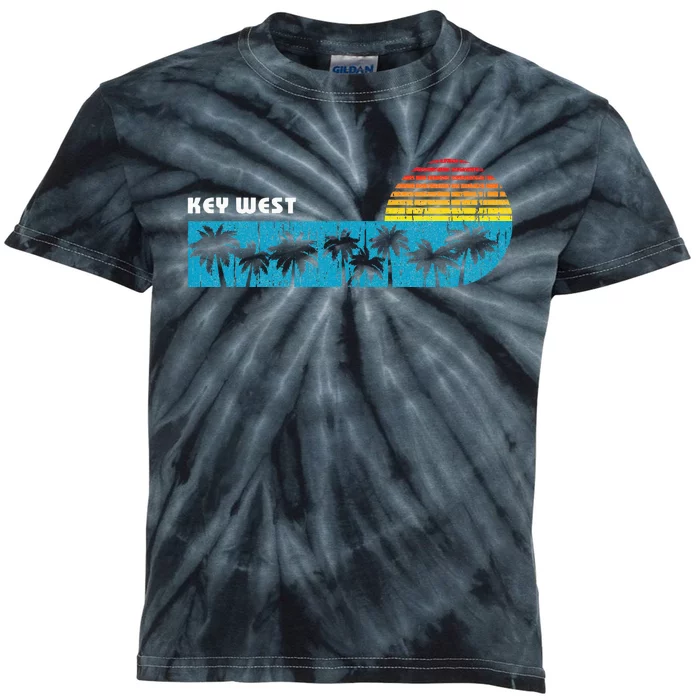 Vintage Key West Florida Keys Vacation Souvenir Kids Tie-Dye T-Shirt