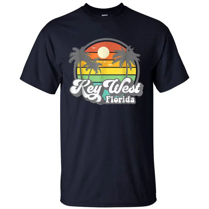 Vintage Key West Florida Keys Retro 70's Beach Vacation Tall T-Shirt